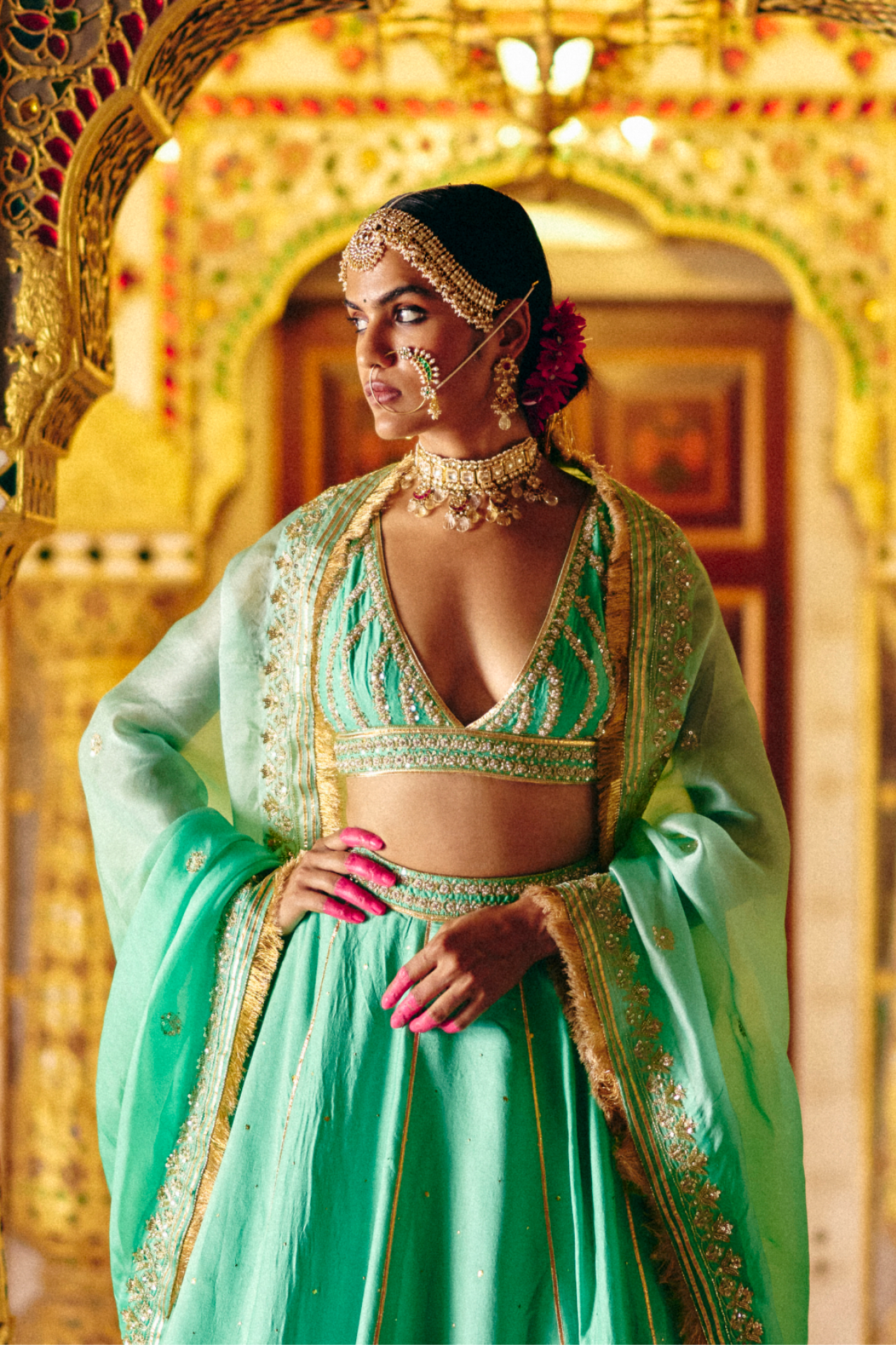 Aqua Green Choli