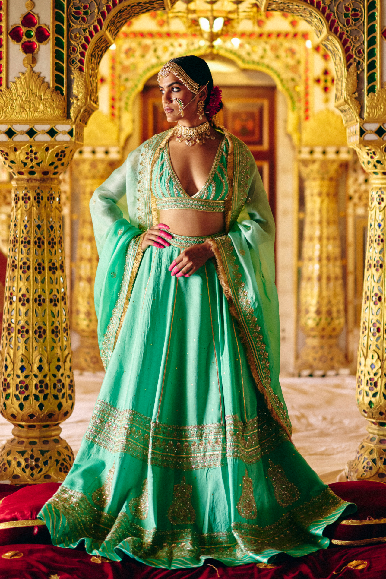 Aqua Green Dupatta