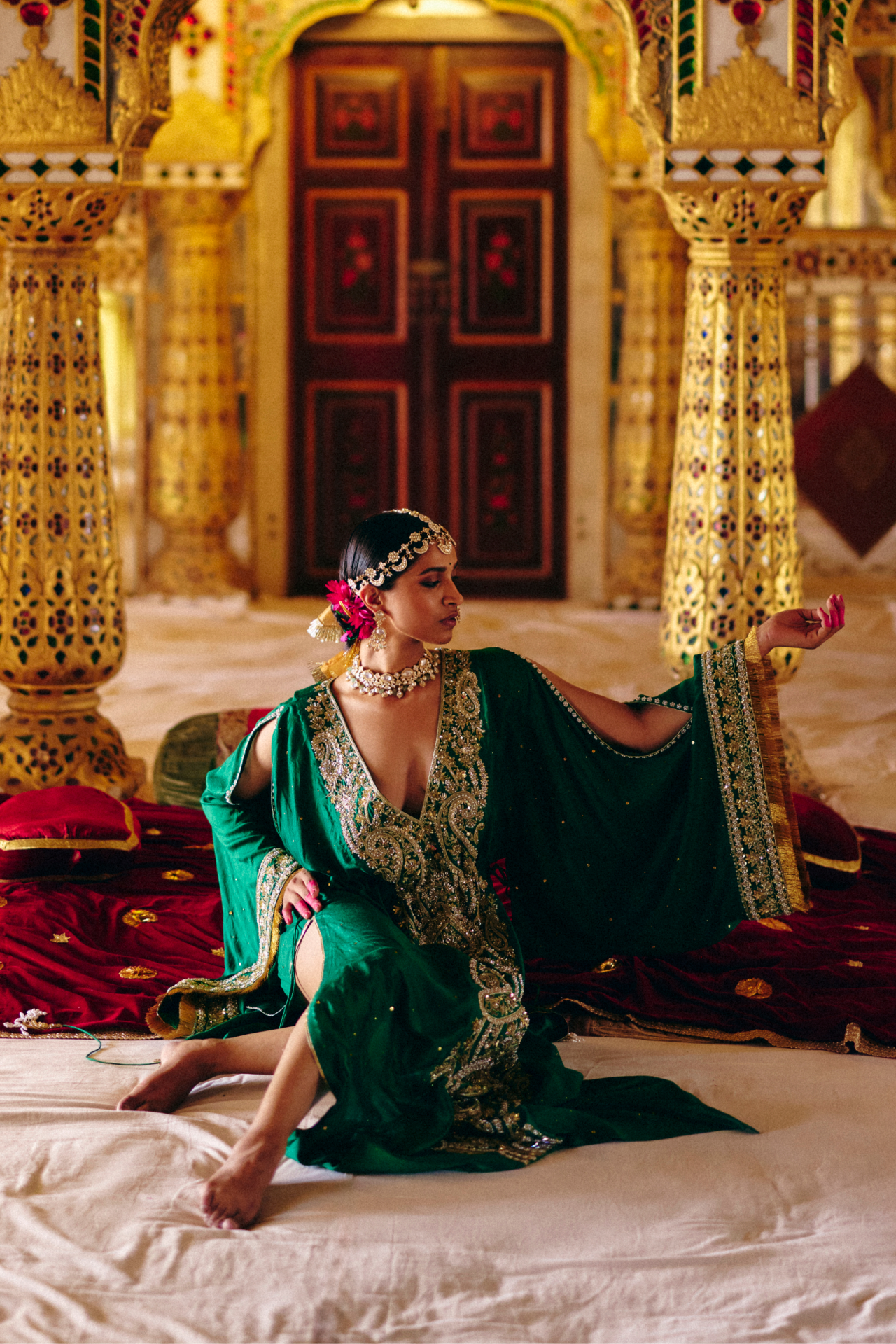 Green Long Kaftan