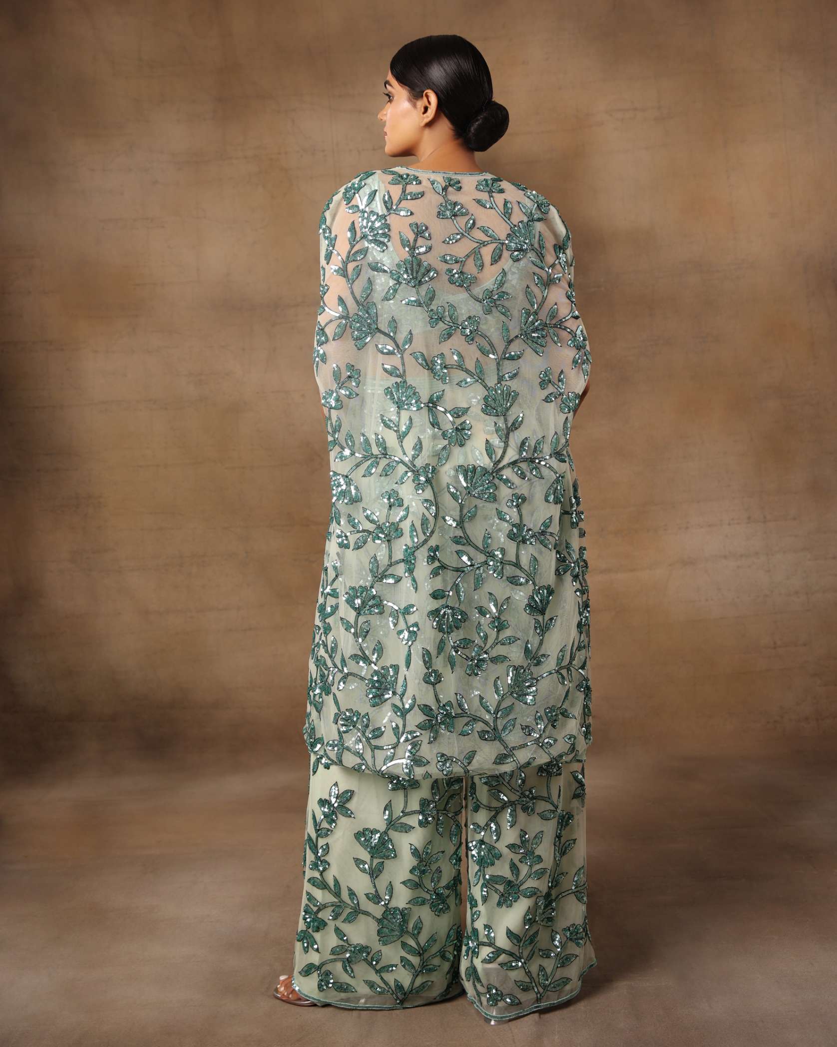 Green Floral Choli