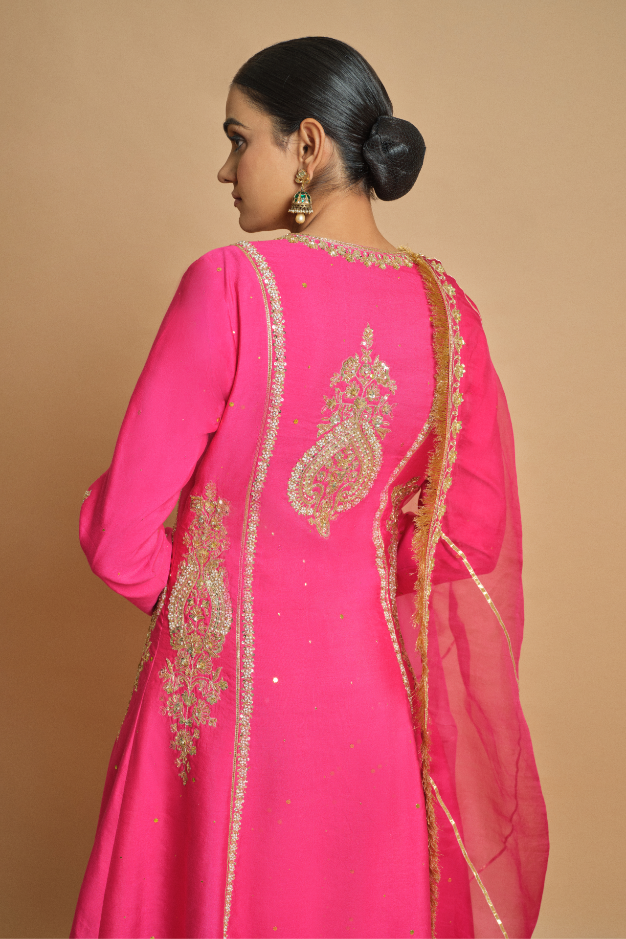 Hot Pink Gota Dupatta