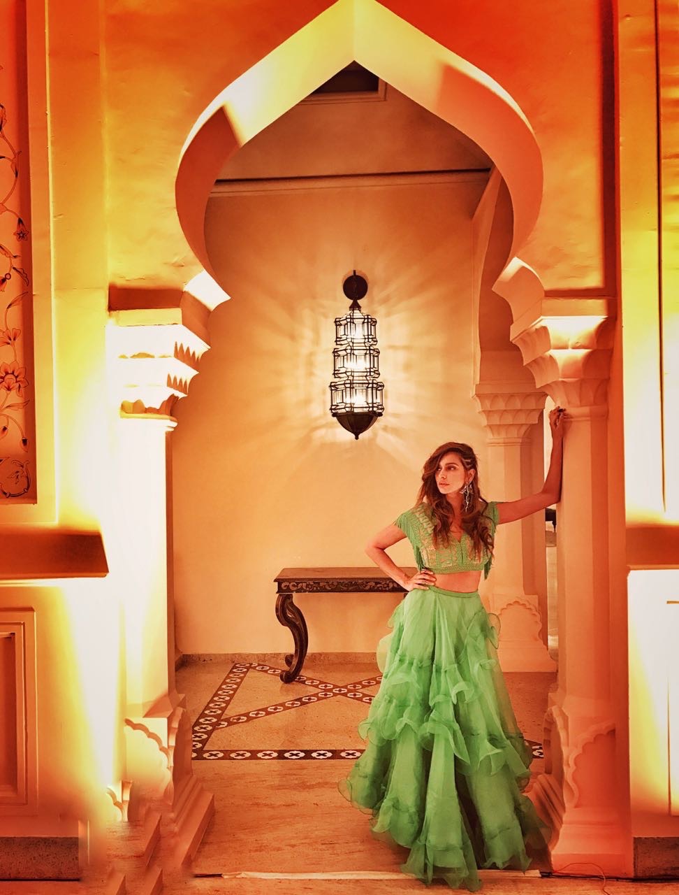 Green Ruffle Skirt