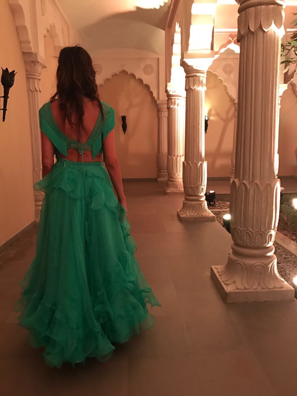Green Ruffle Skirt