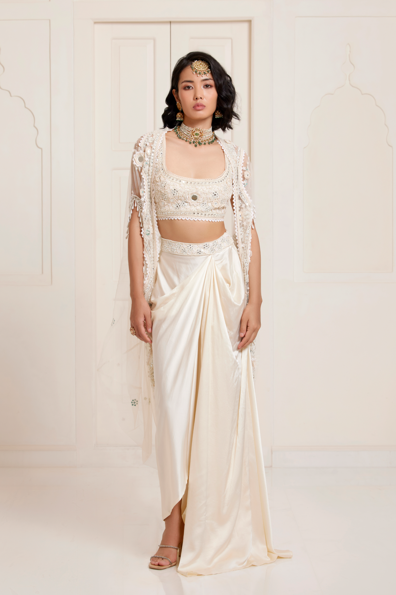 Ivory Drape Skirt