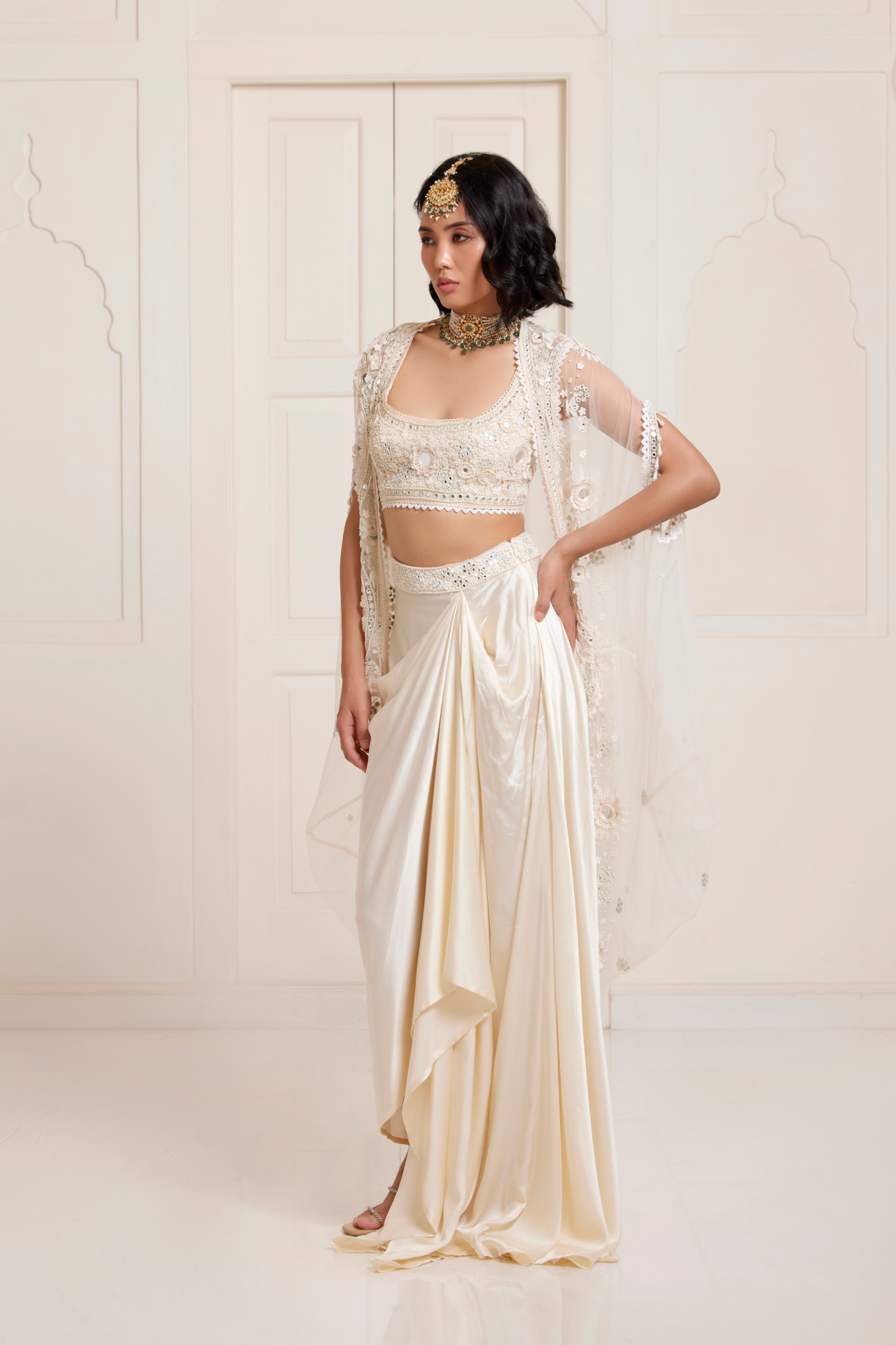 Ivory Drape Skirt