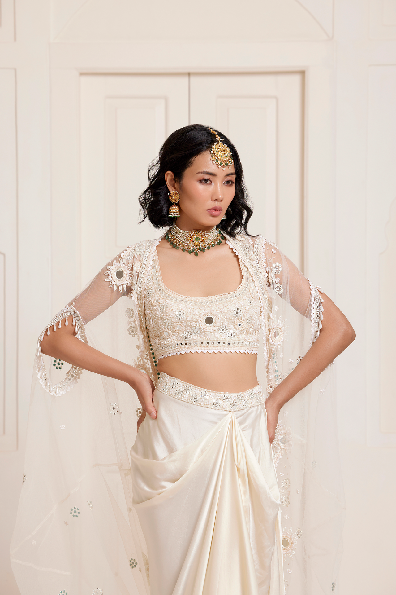 Ivory Drape Skirt