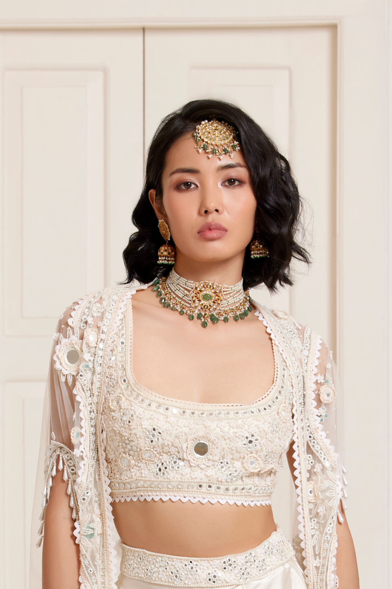 Ivory Embroidered Choli