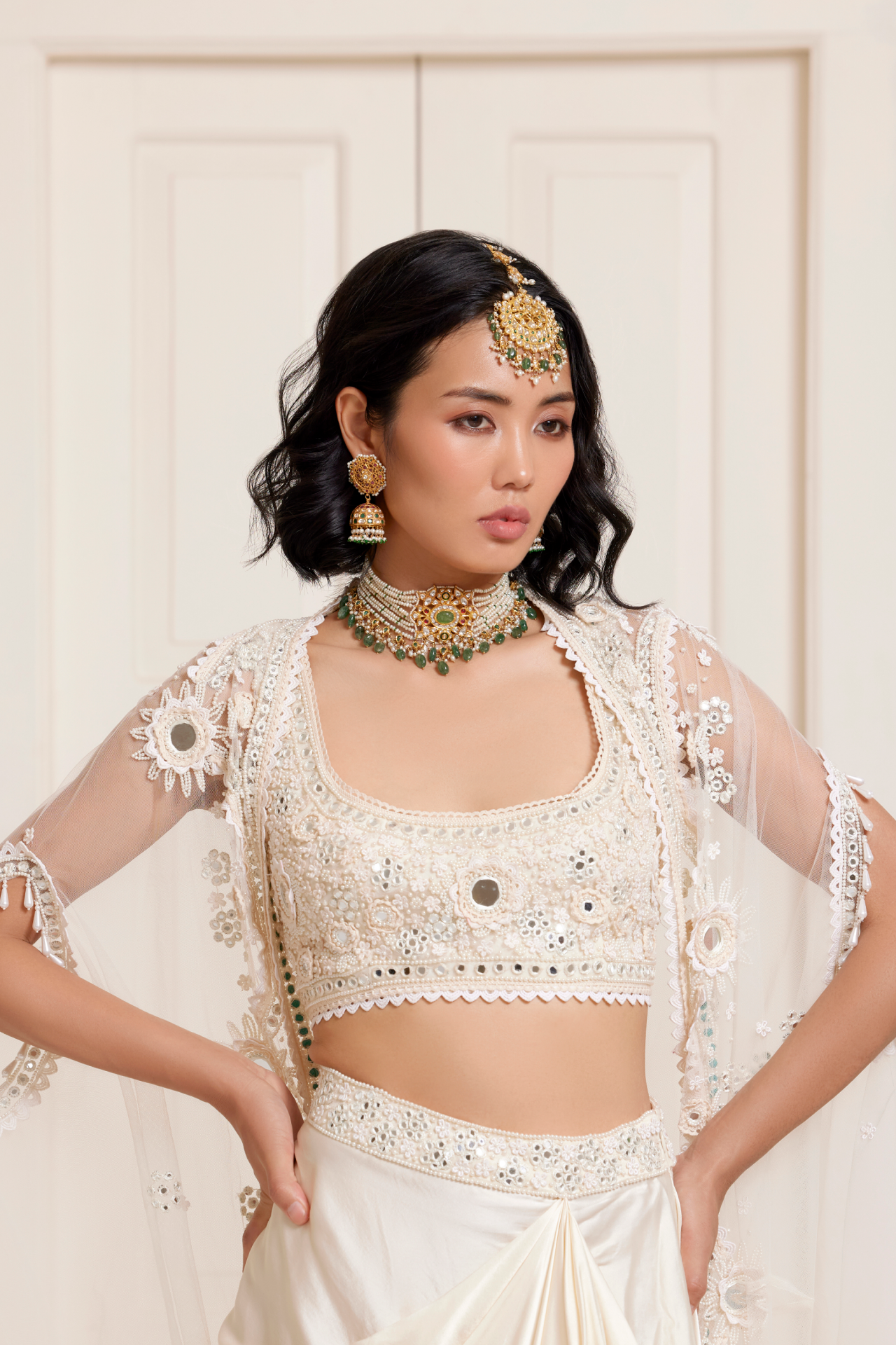 Ivory Embroidered Choli