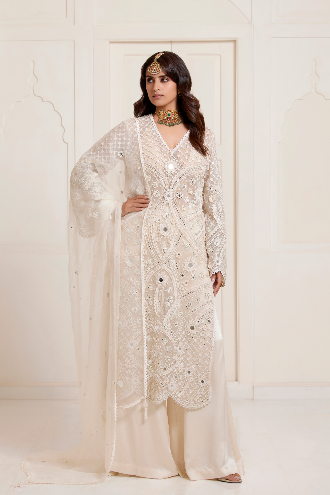 Ivory Flared Pants