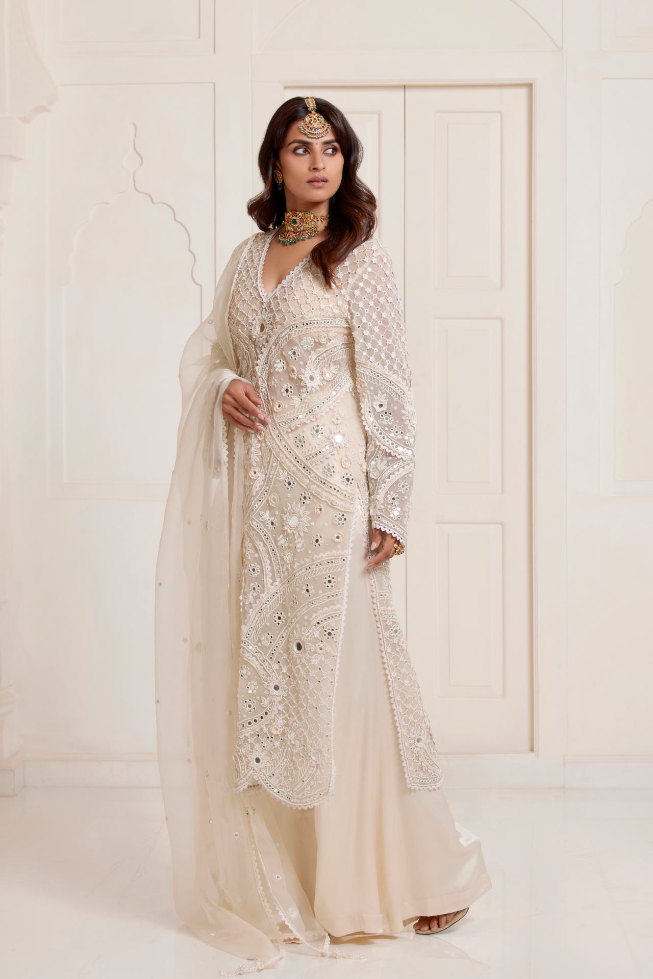 Ivory Flared Pants