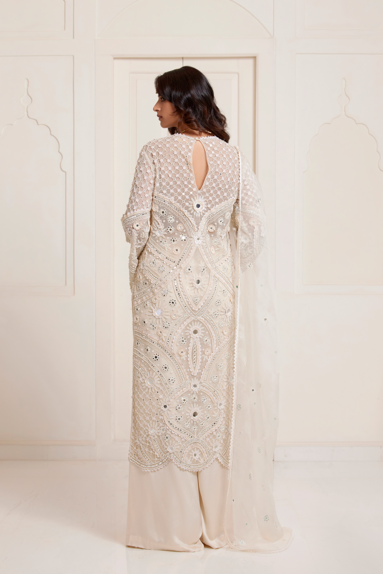 Ivory Flared Pants