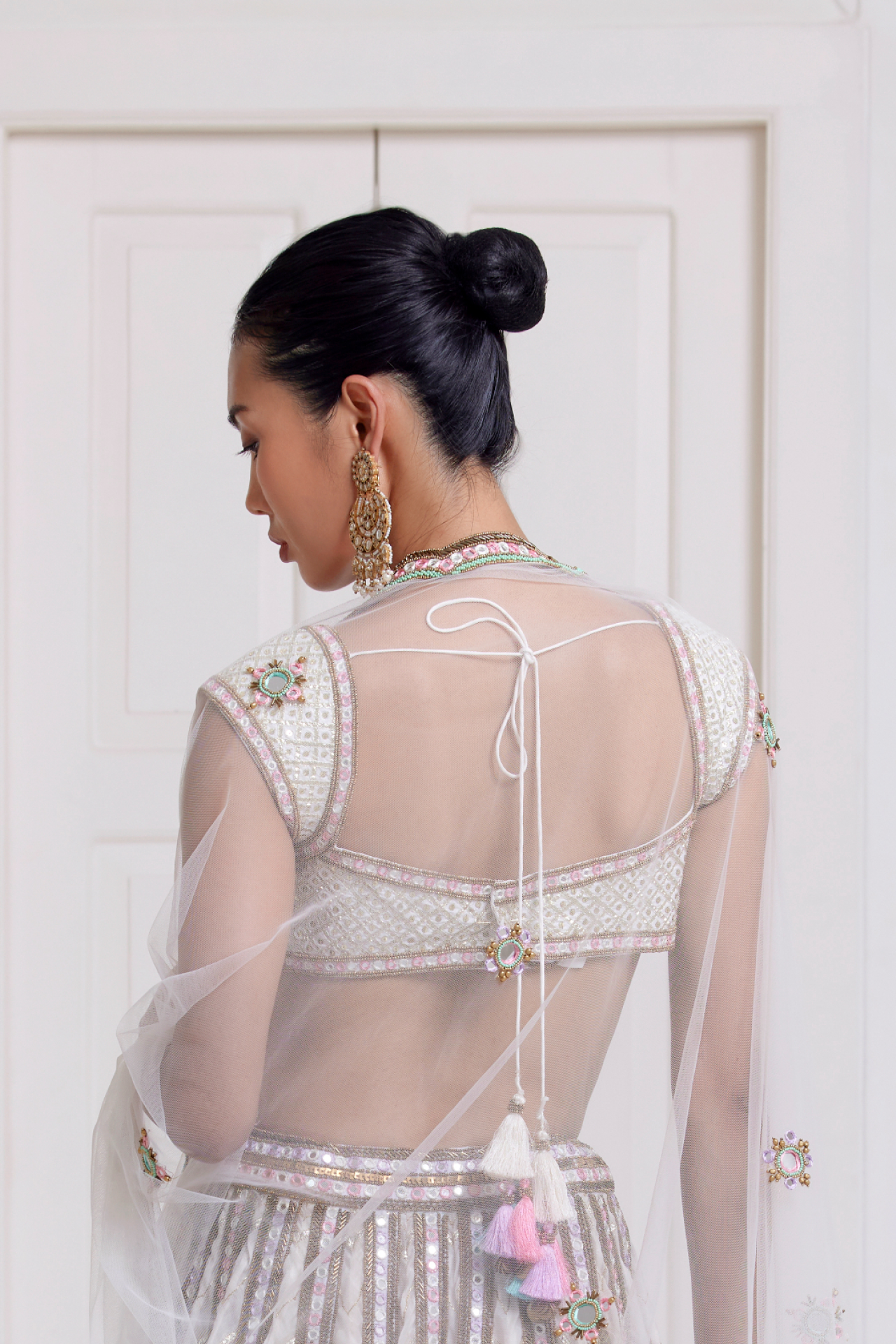 Ivory Gota Embroidered Blouse