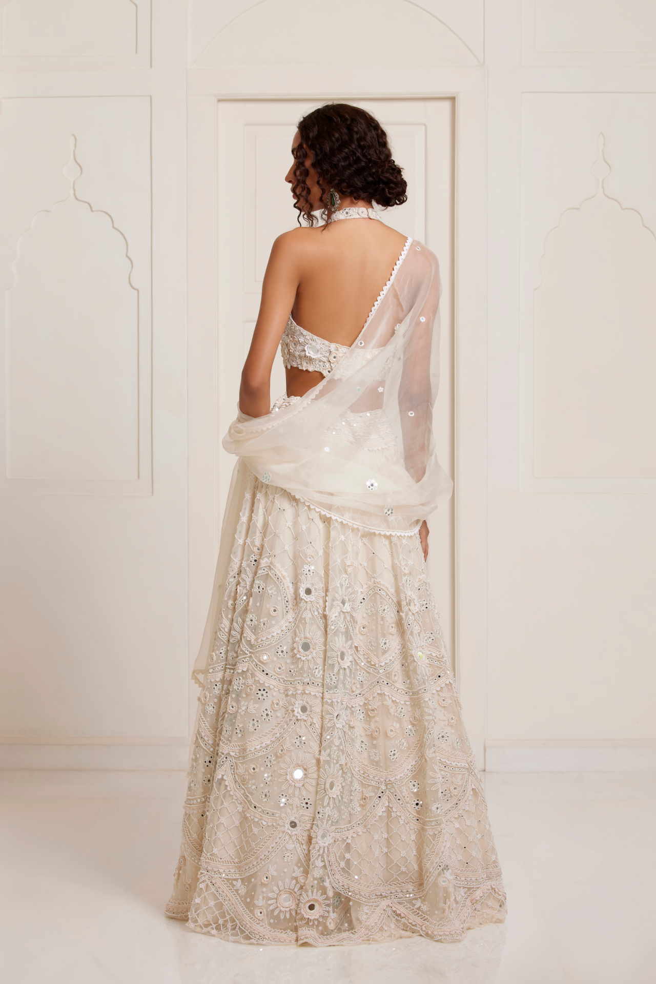 Ivory Lace Lehenga