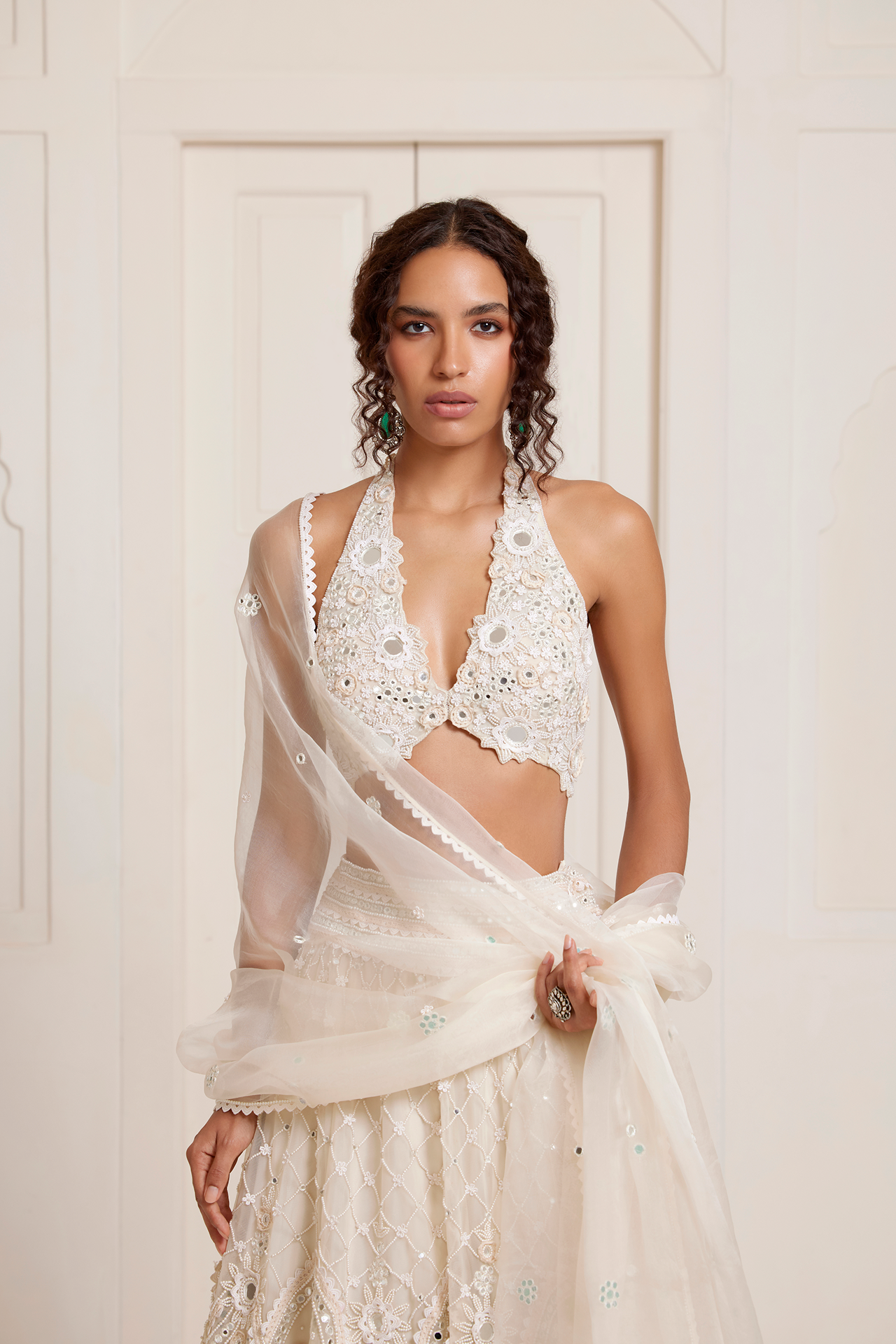 Ivory Lace Lehenga
