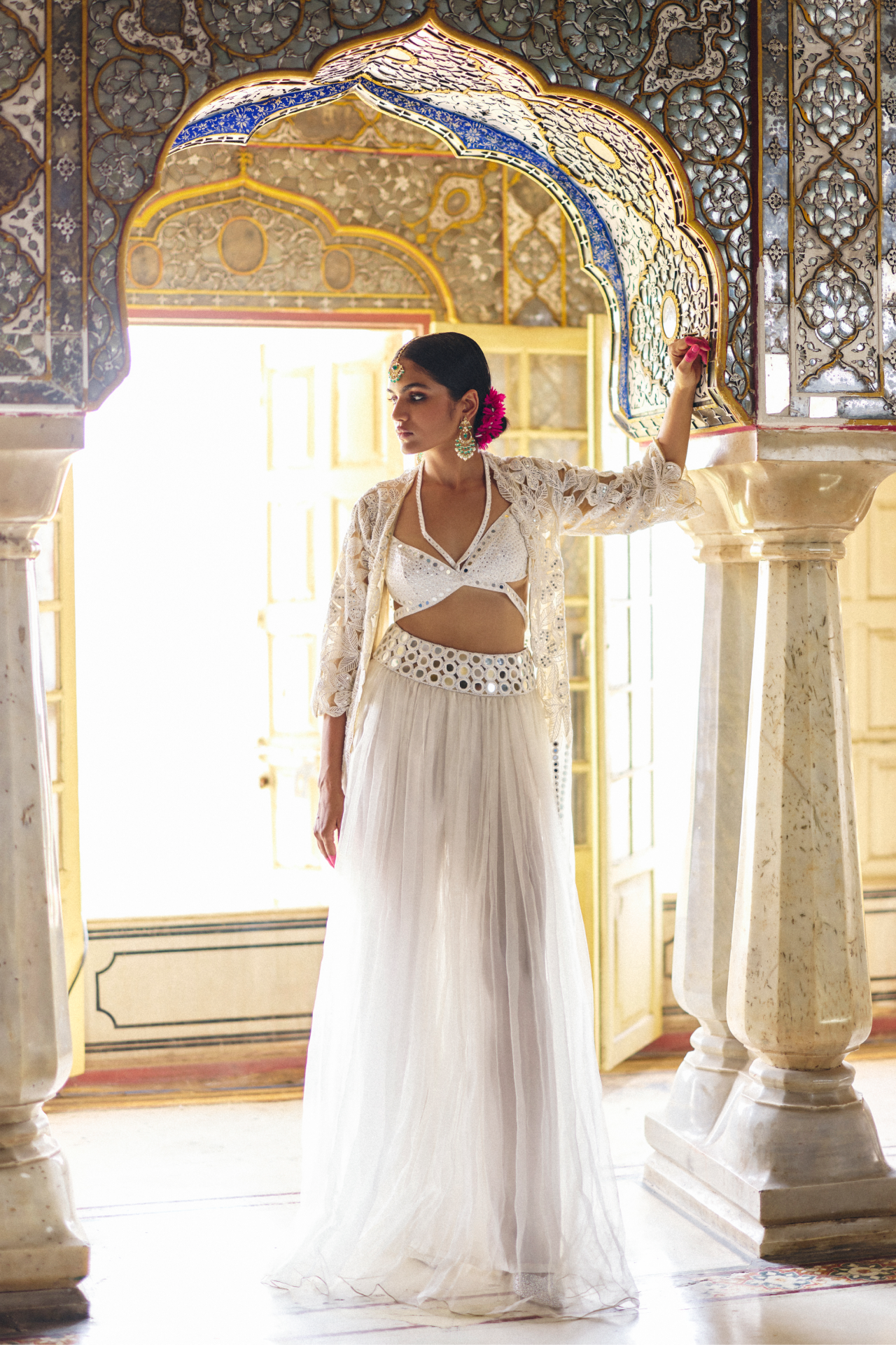 Ivory Mirror Crop Top