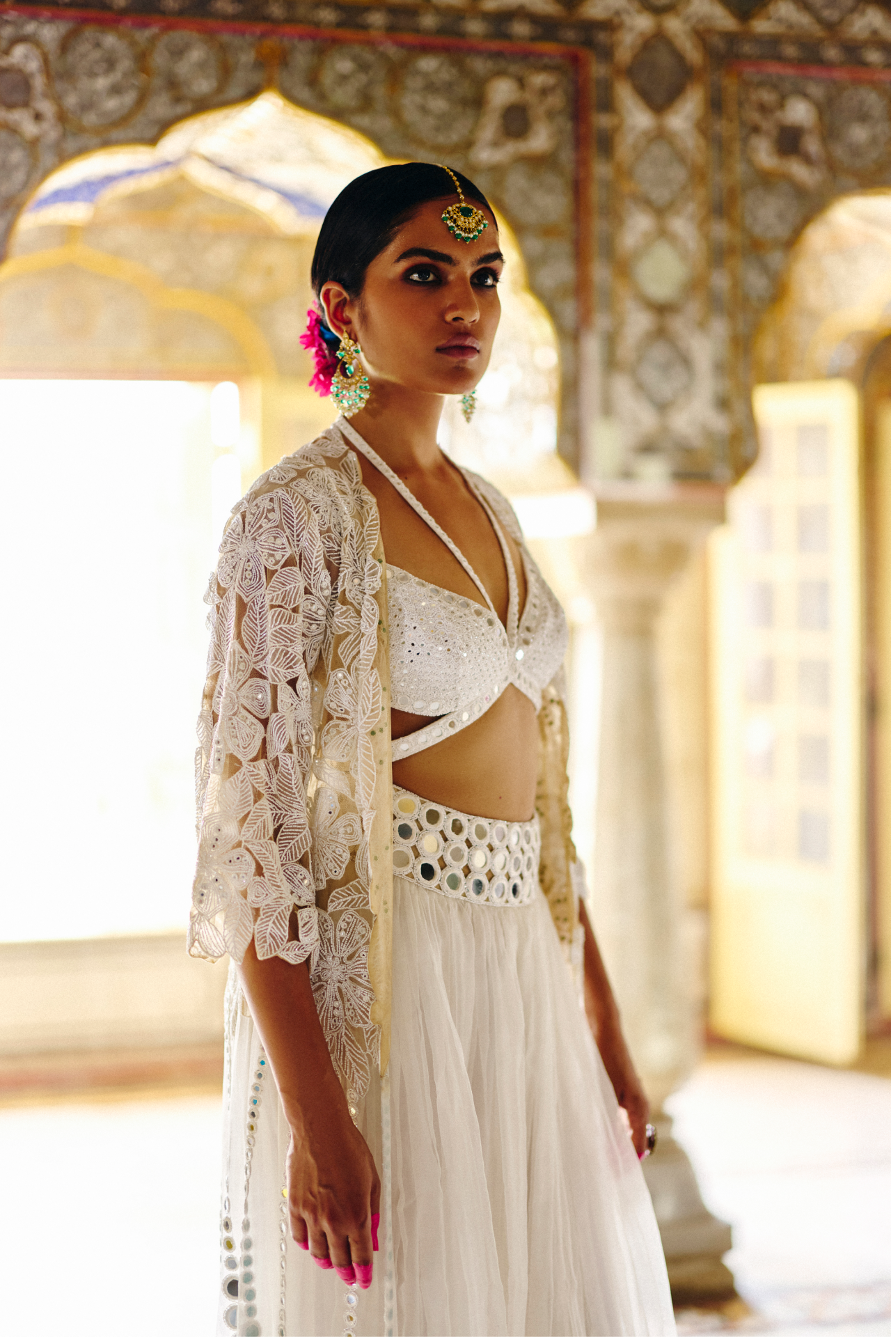 Ivory Mirror Crop Top