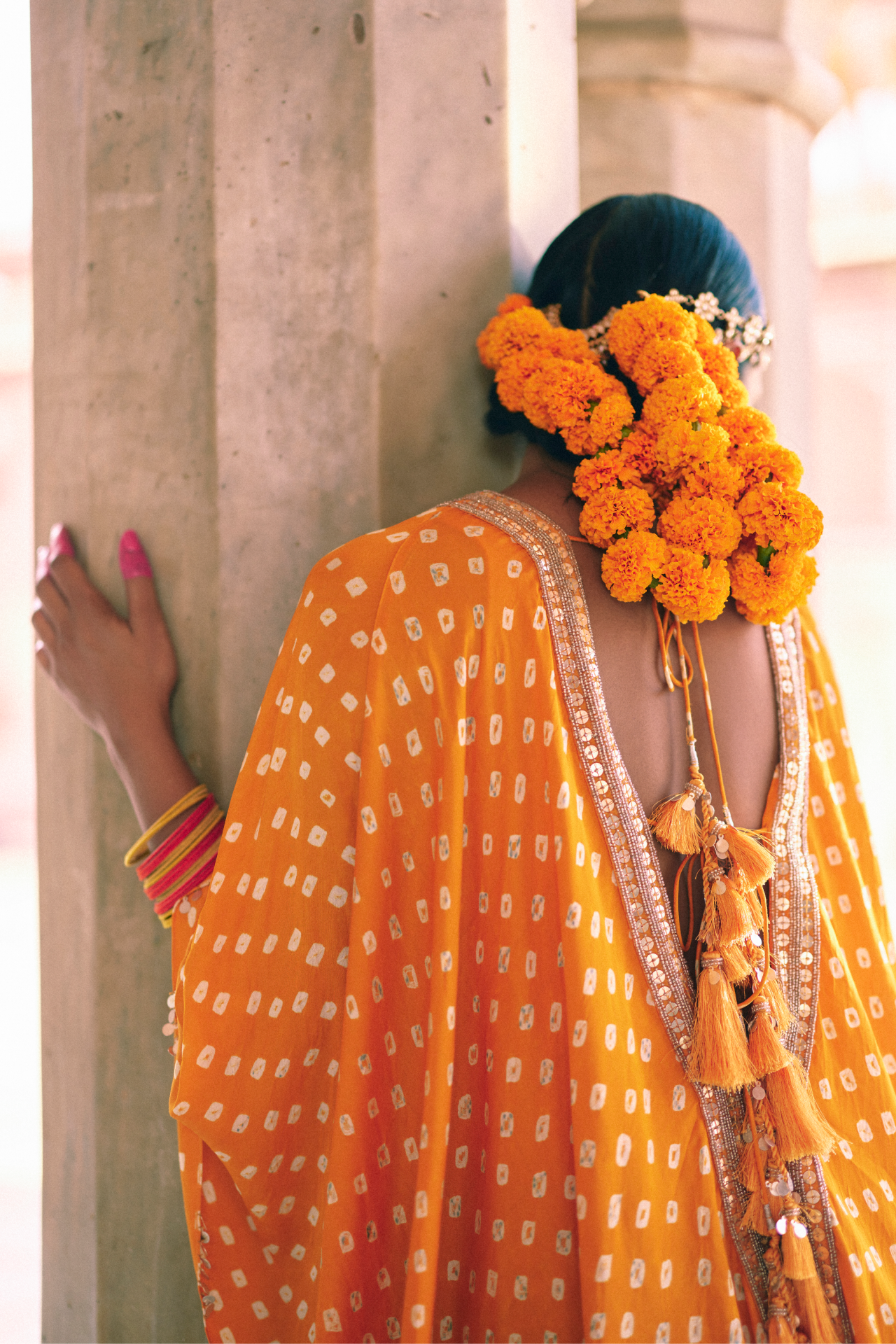 Mustard Bandhani Butterfly Top