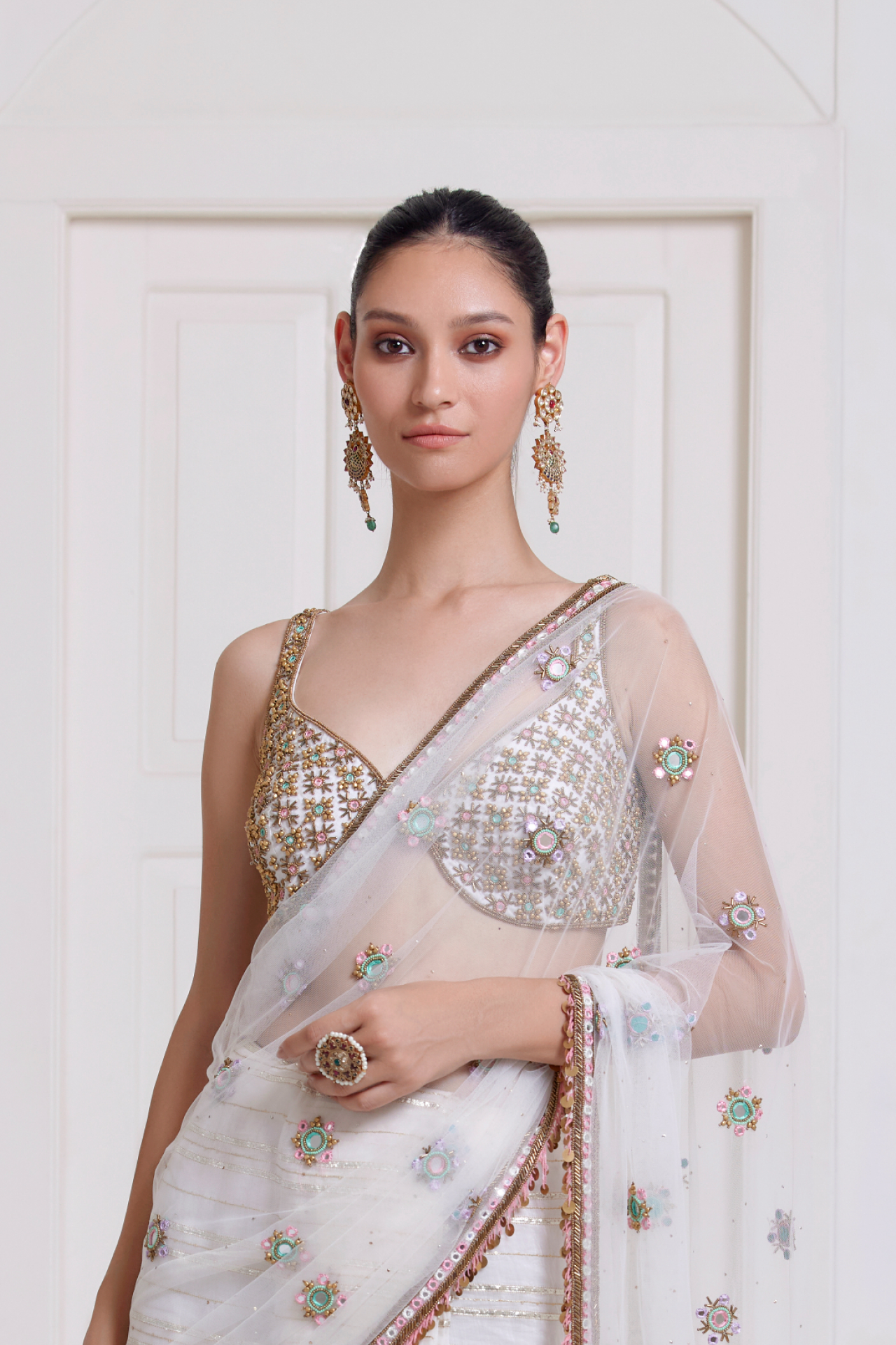 Multi Butta Embroidered Blouse