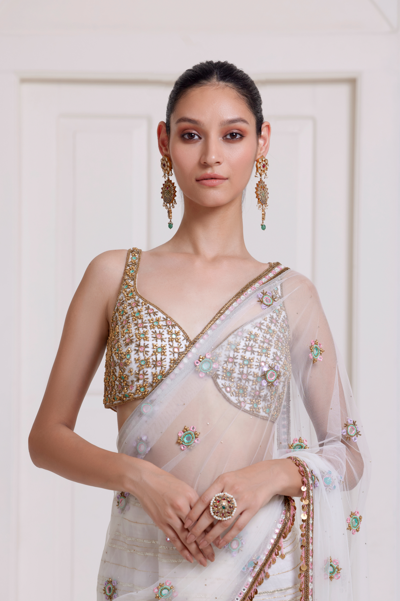 Multi Butta Embroidered Blouse
