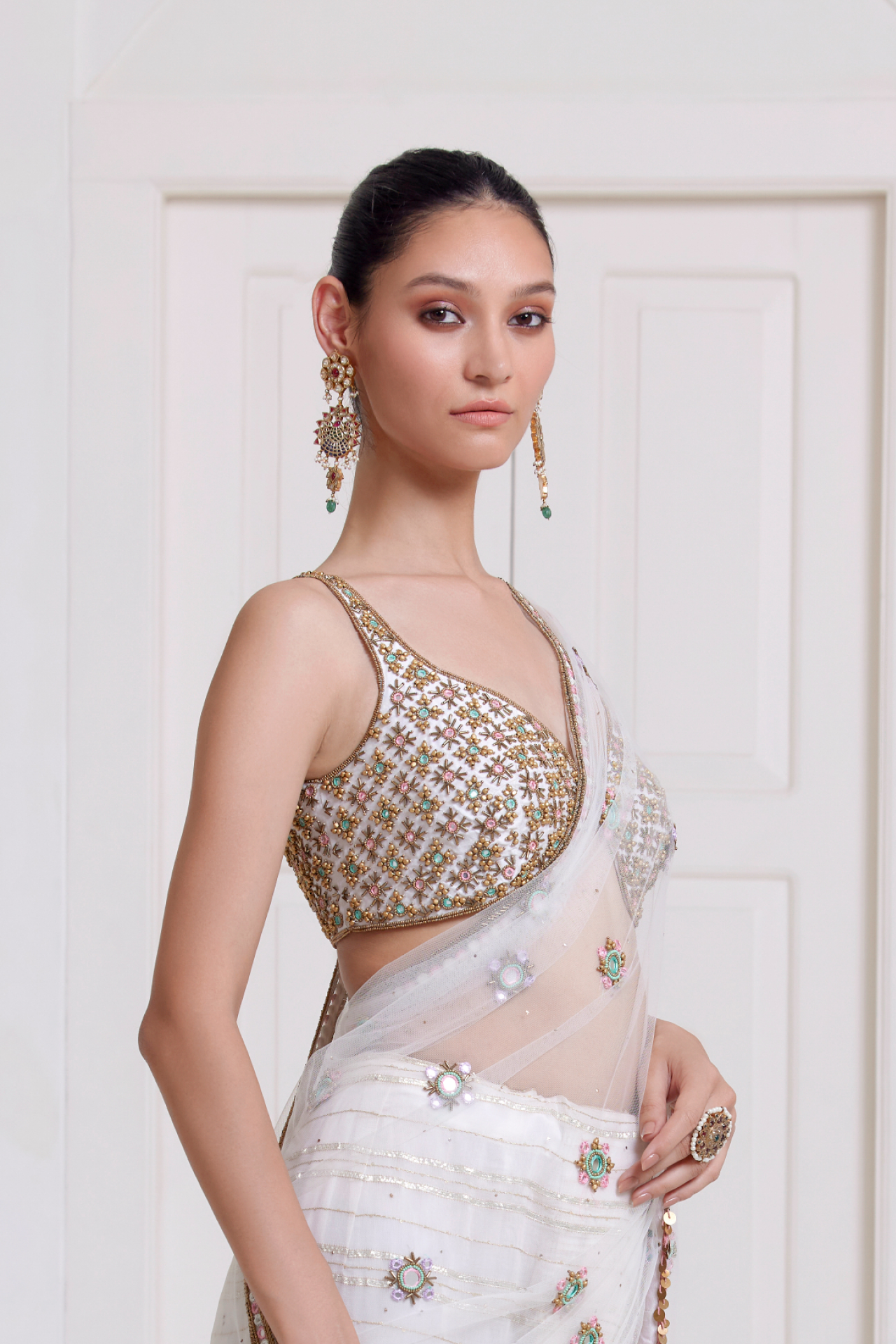 Multi Butta Embroidered Blouse