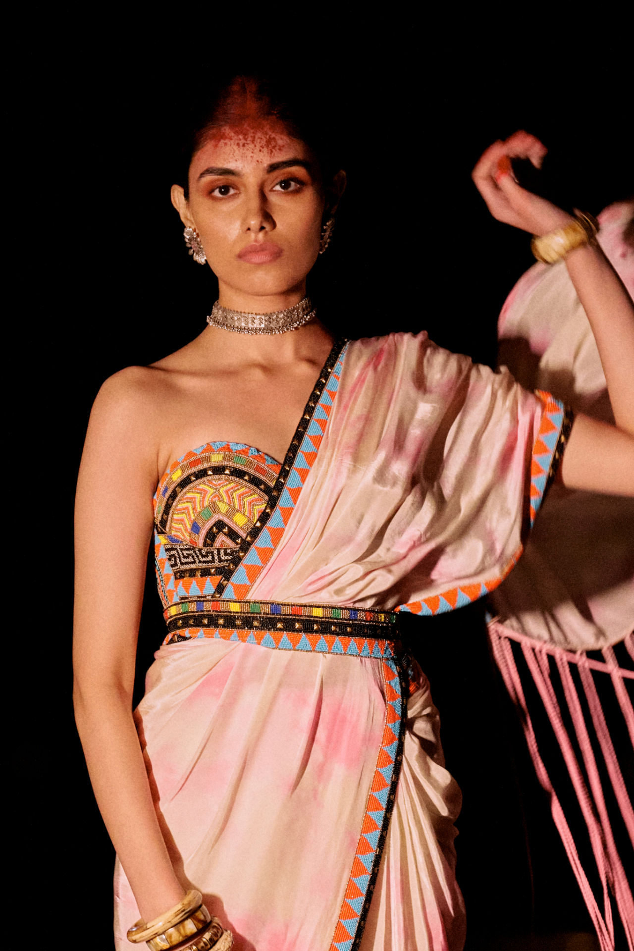 Multicolour Embroidered Corset