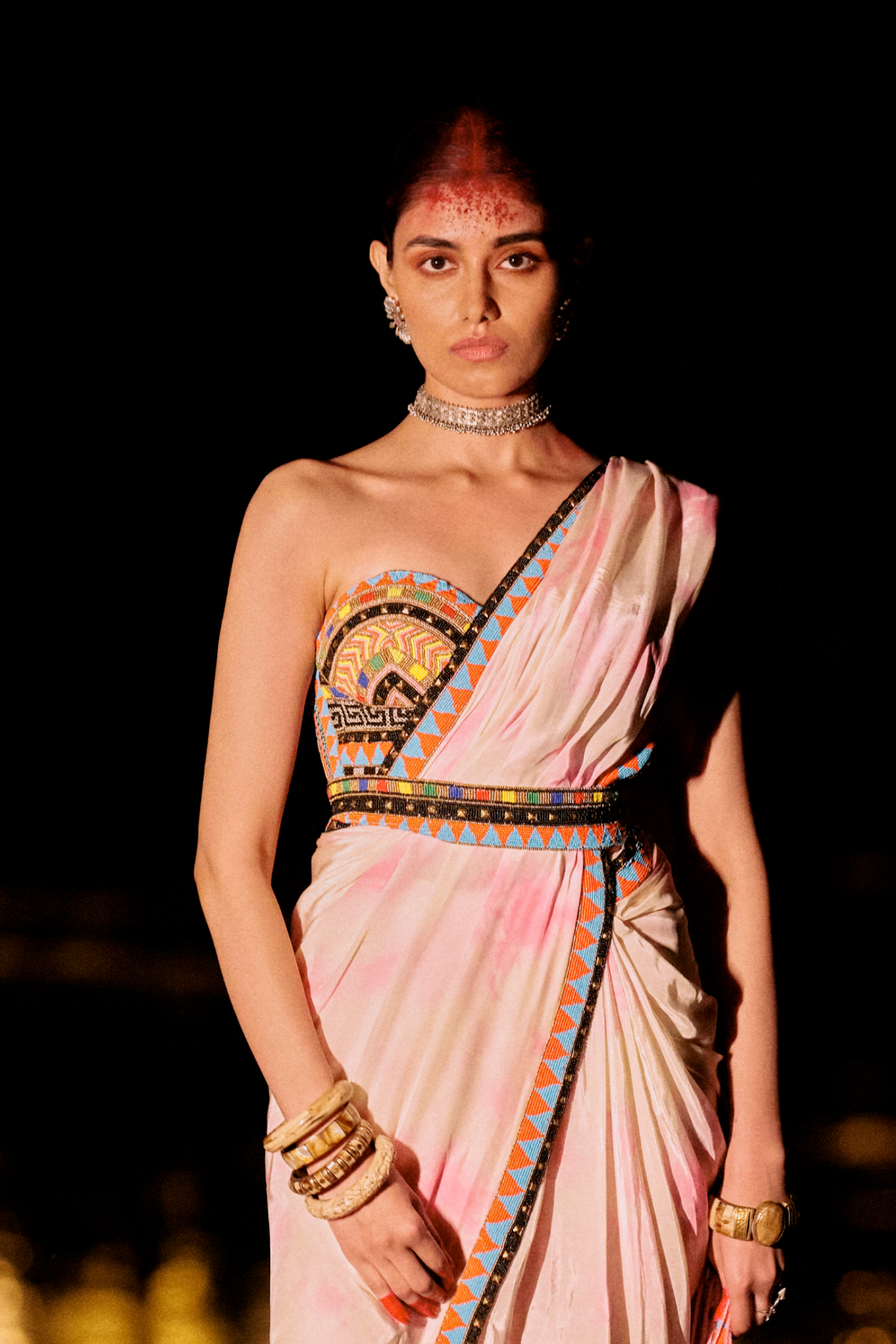 Multicolour Embroidered Corset