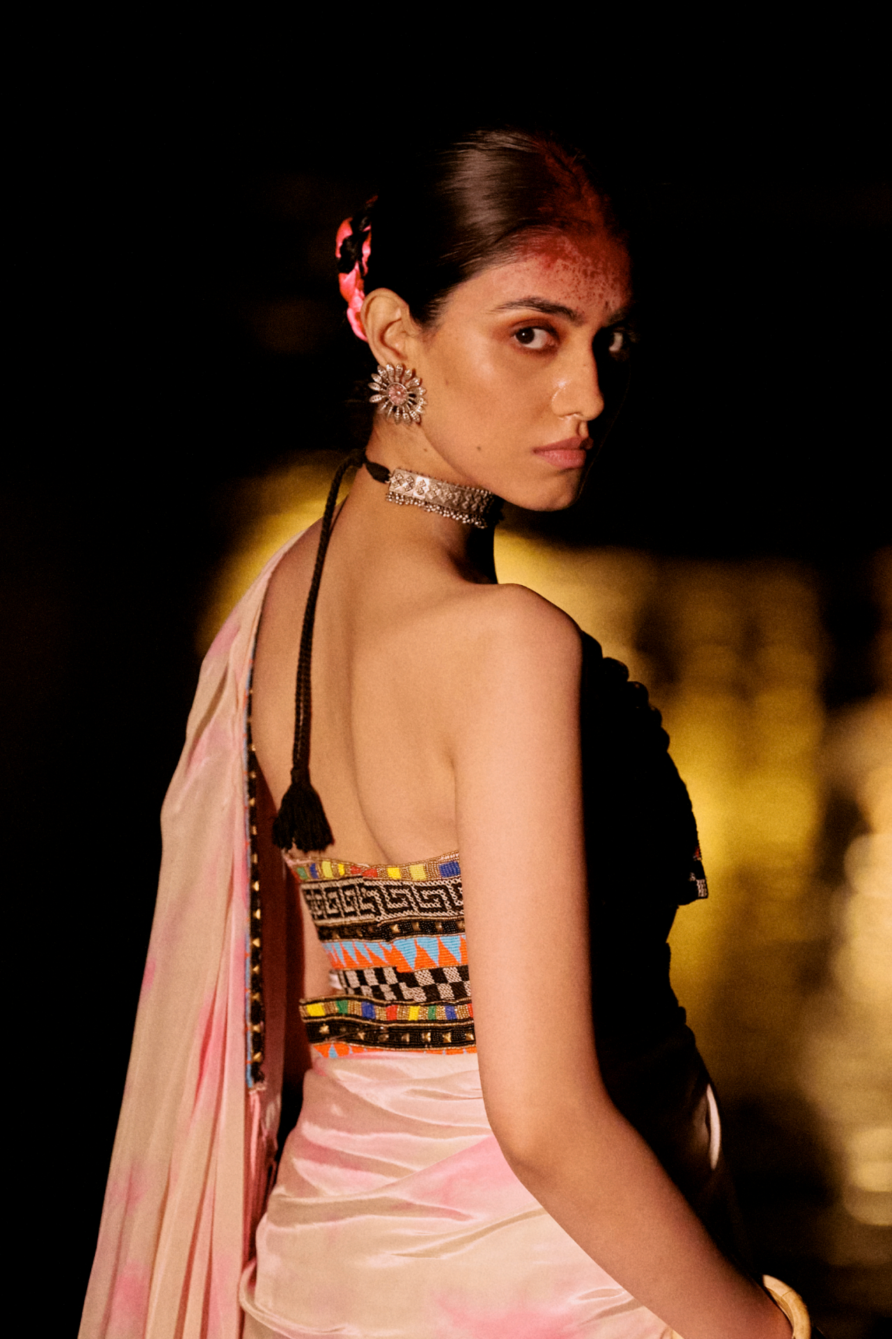 Multicolour Embroidered Corset