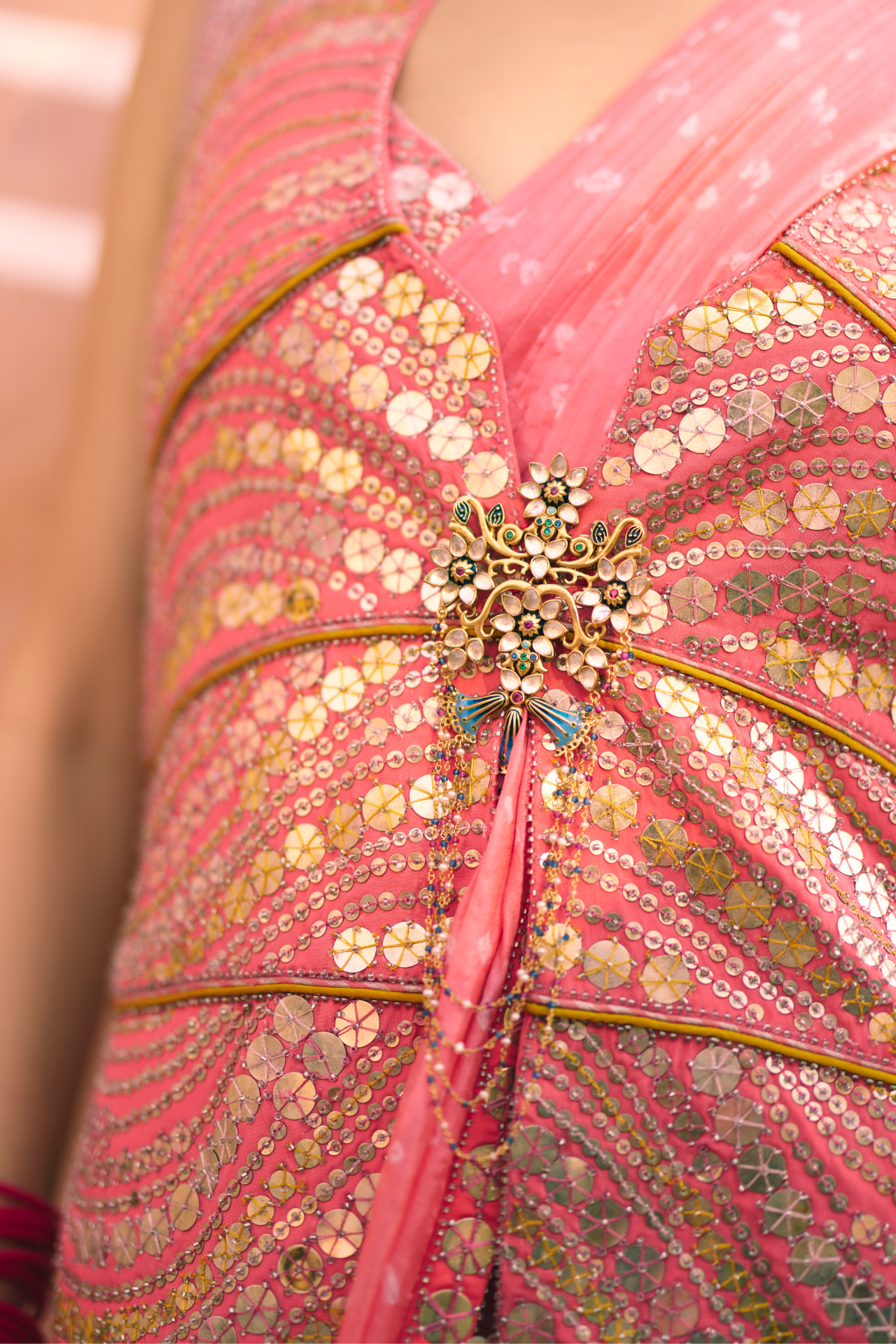 Pink Coin Choli