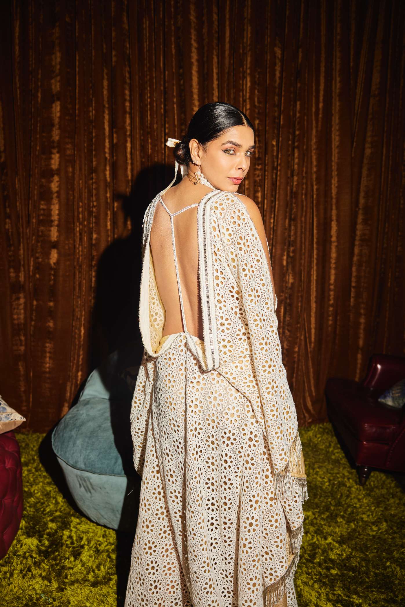 Flower Crochet Butterfly Kaftan With Hangings
