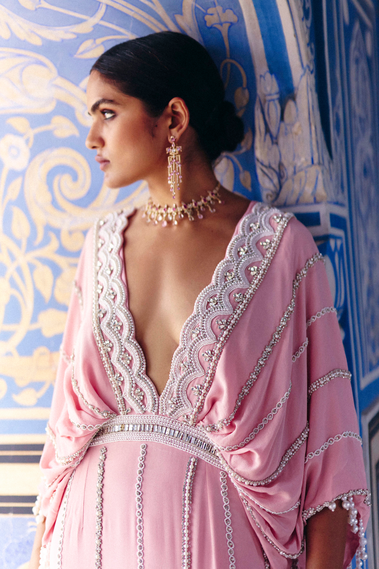 Pink Kaftan Dress