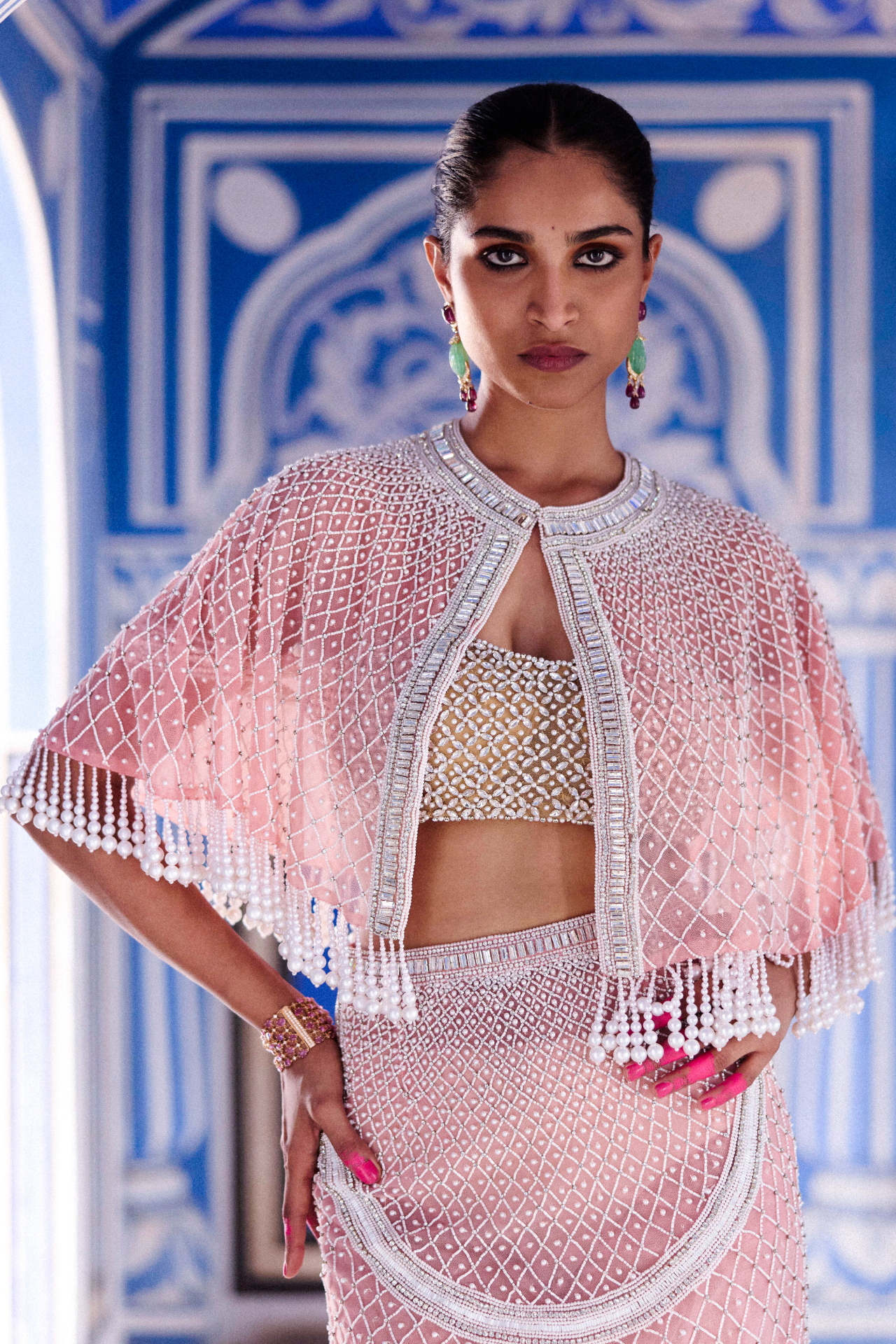 Powder Pink Pearl Cape