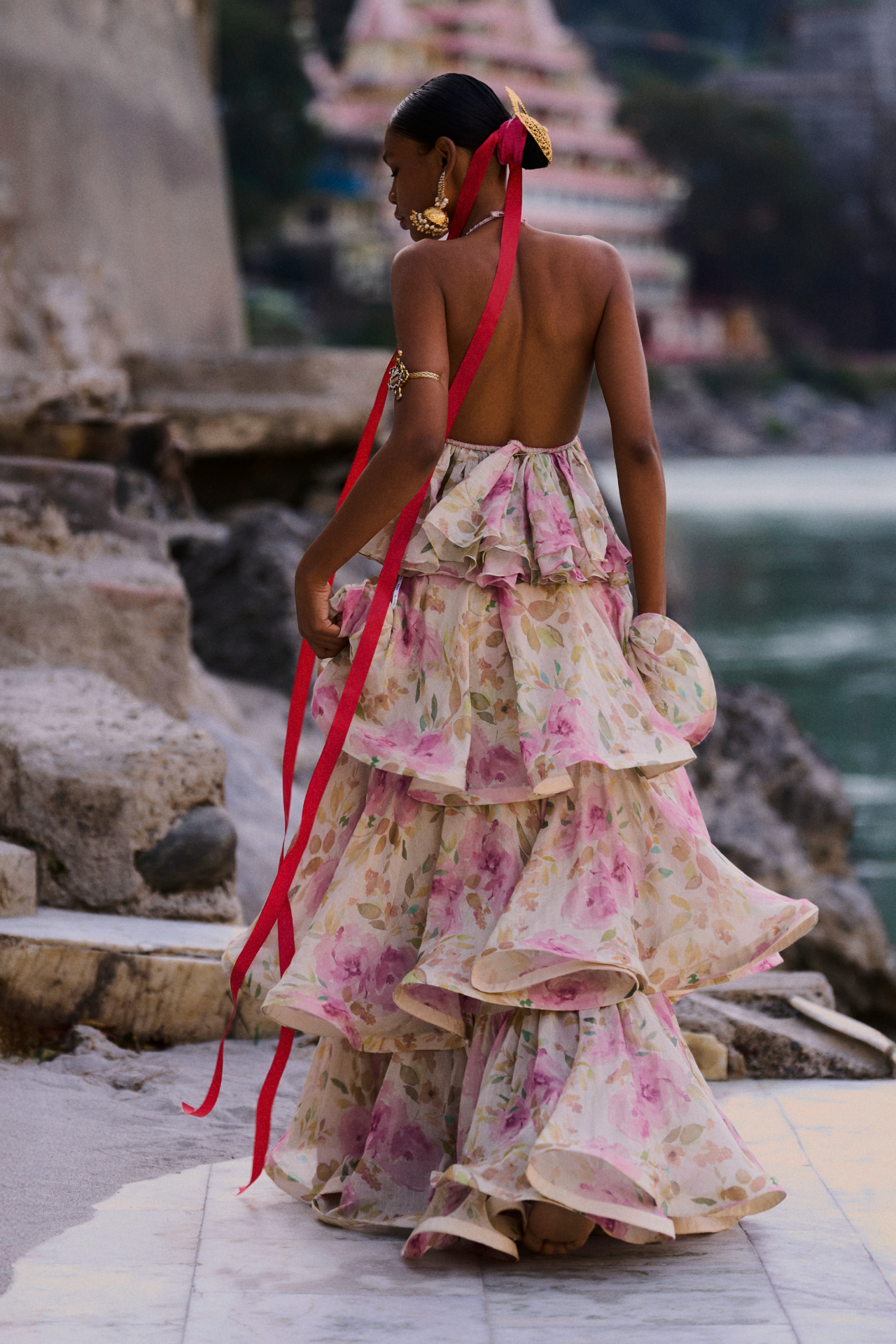 Printed Tiered Skirt