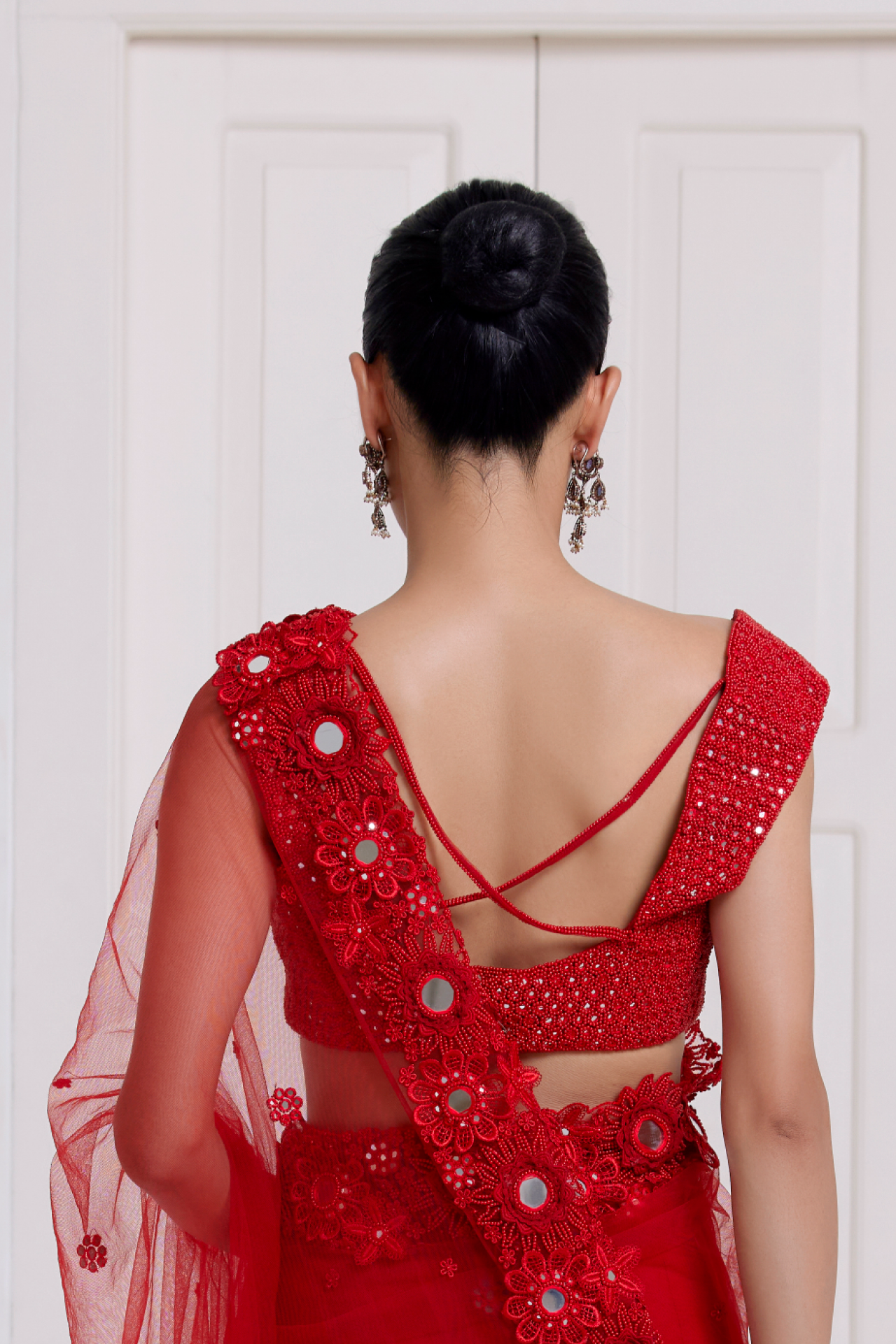 Red Mirror Choli