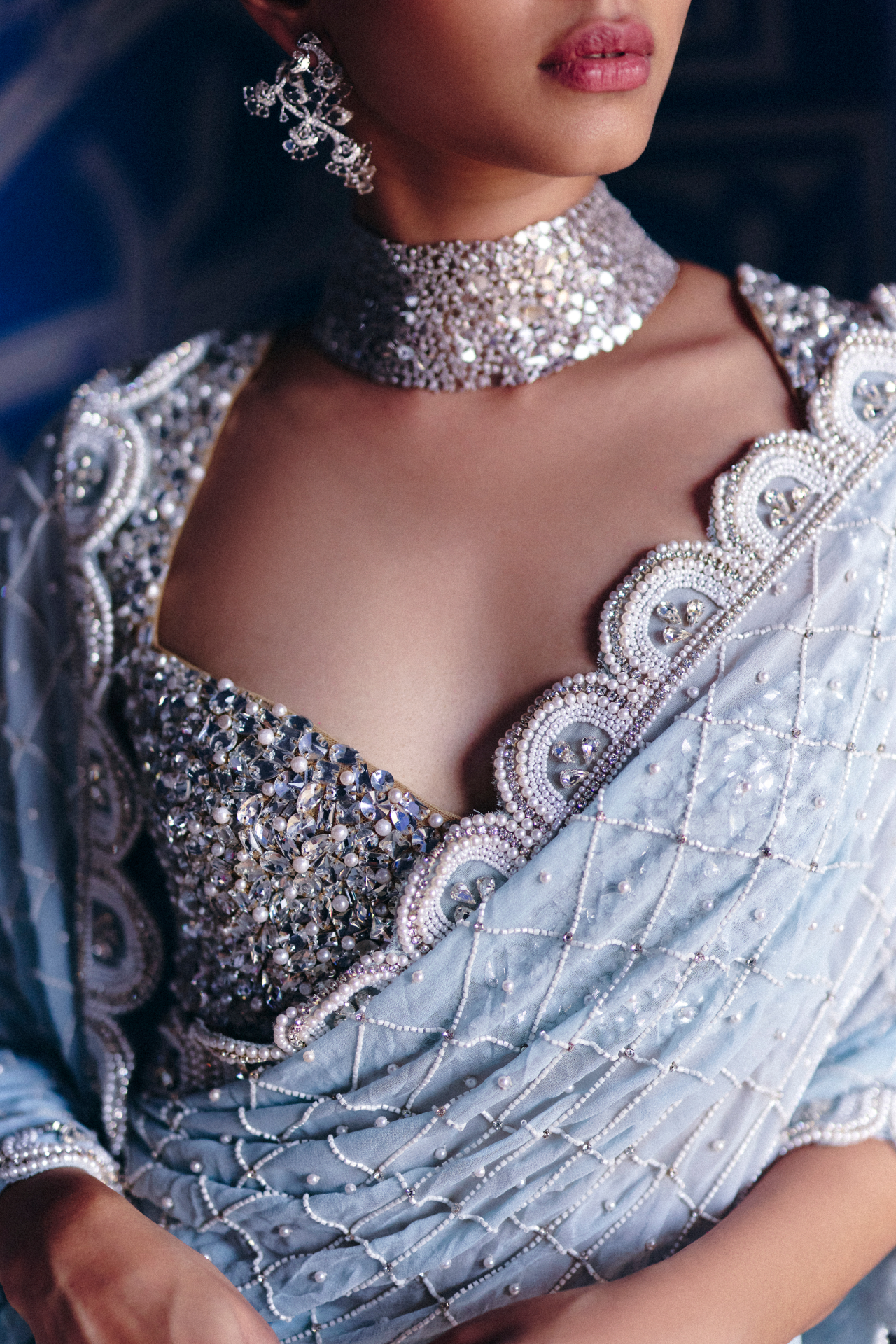 Silver Stone Choli
