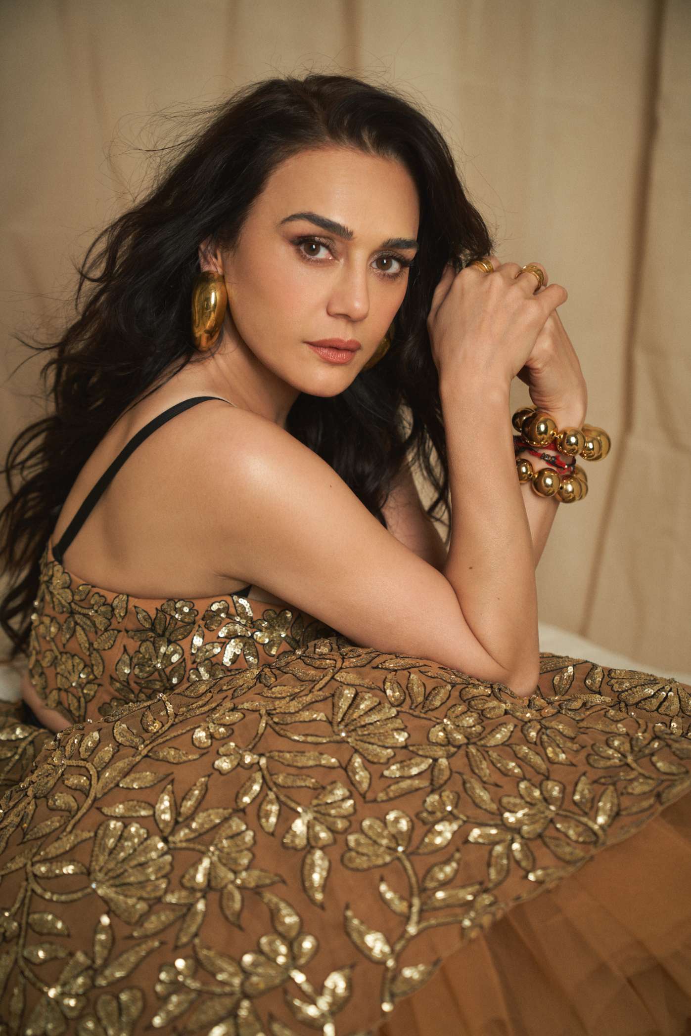 Gold Floral Lehenga