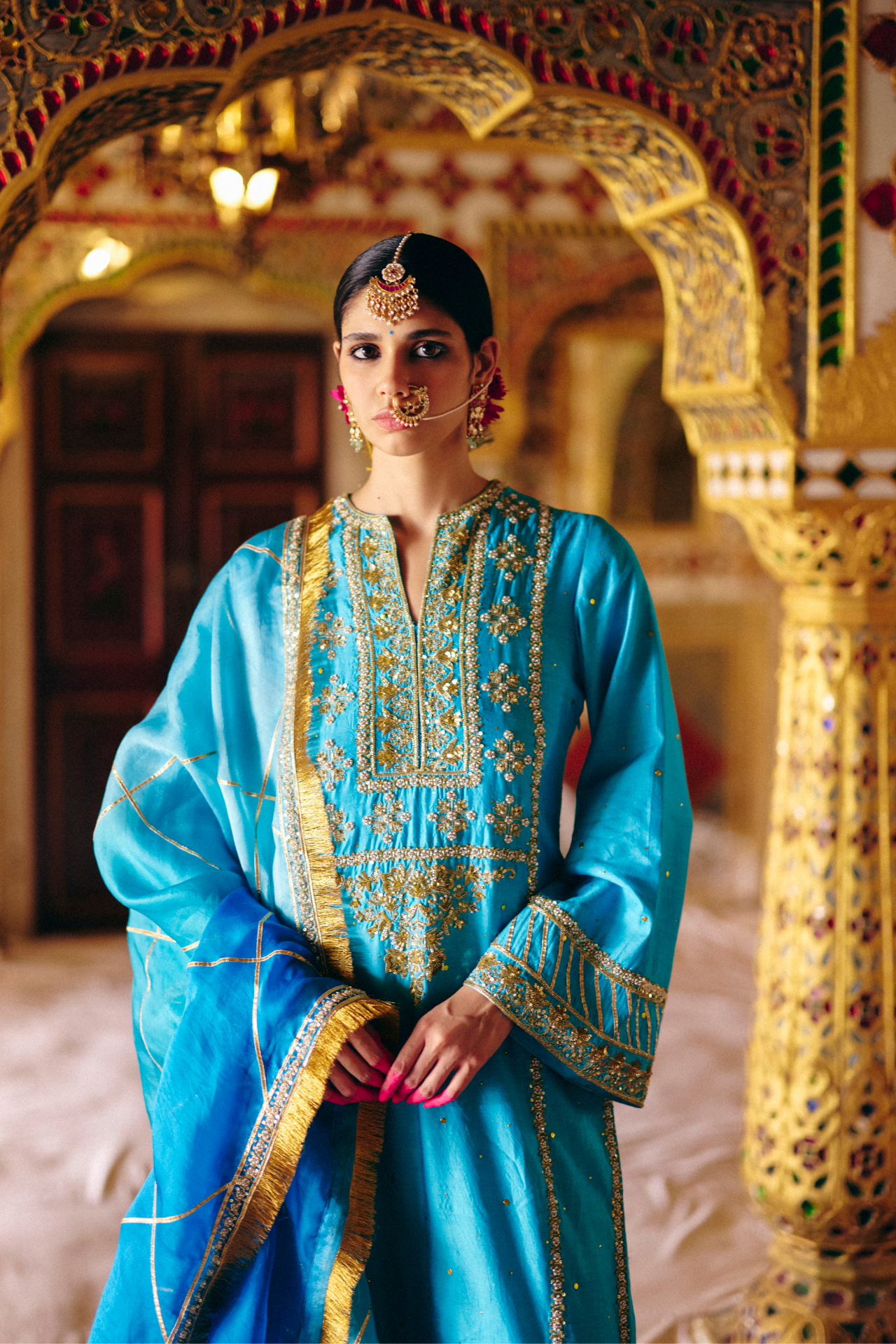 Turquoise Dupatta