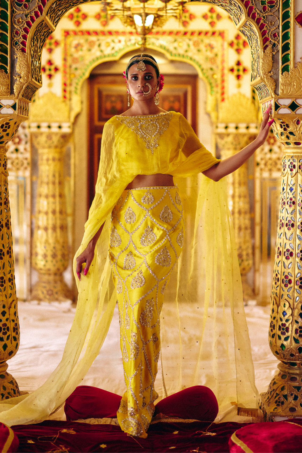 Yellow A Line Skirt