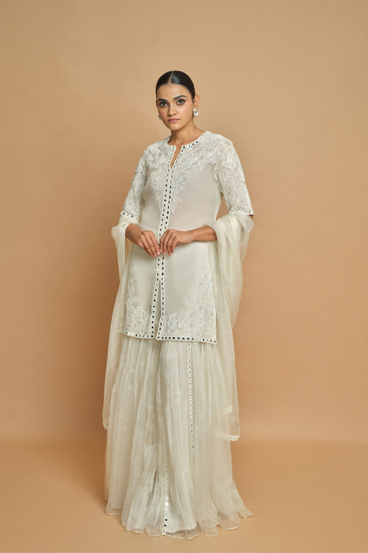 Ivory Organza Kurta