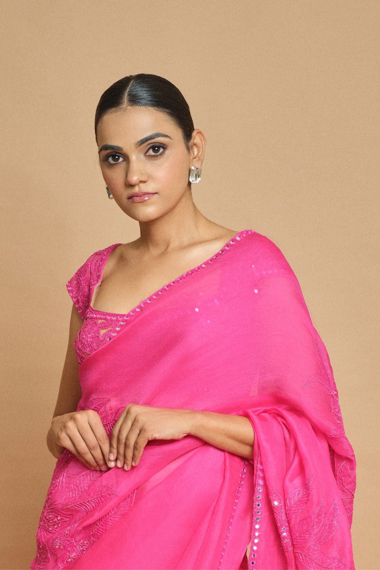 Pink Cutwork Blouse