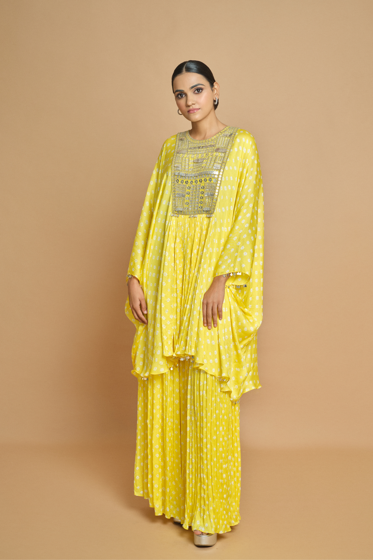 Yellow Bandhani Sharara