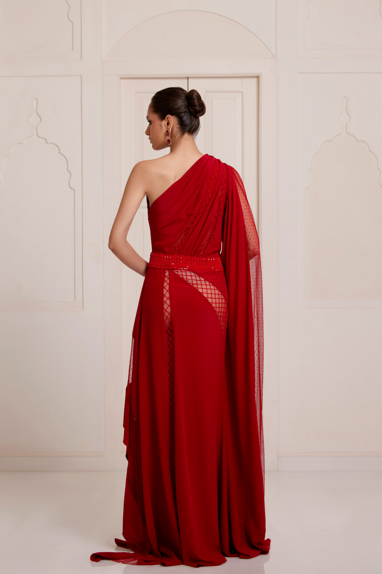 Red One-Shoulder Dress